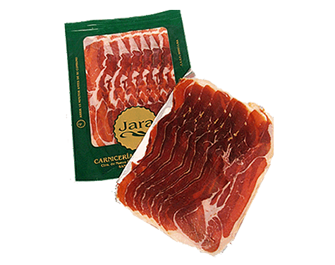 Jamón de bodega loncheado y envasado al vacío en Carnicería Jara