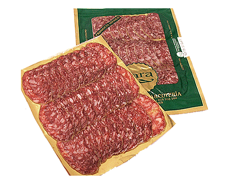 Salchichón de Salamanca loncheado y envasado al vacío